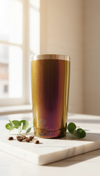 Golden Imperial Vessel Tumbler in Elegant Setting