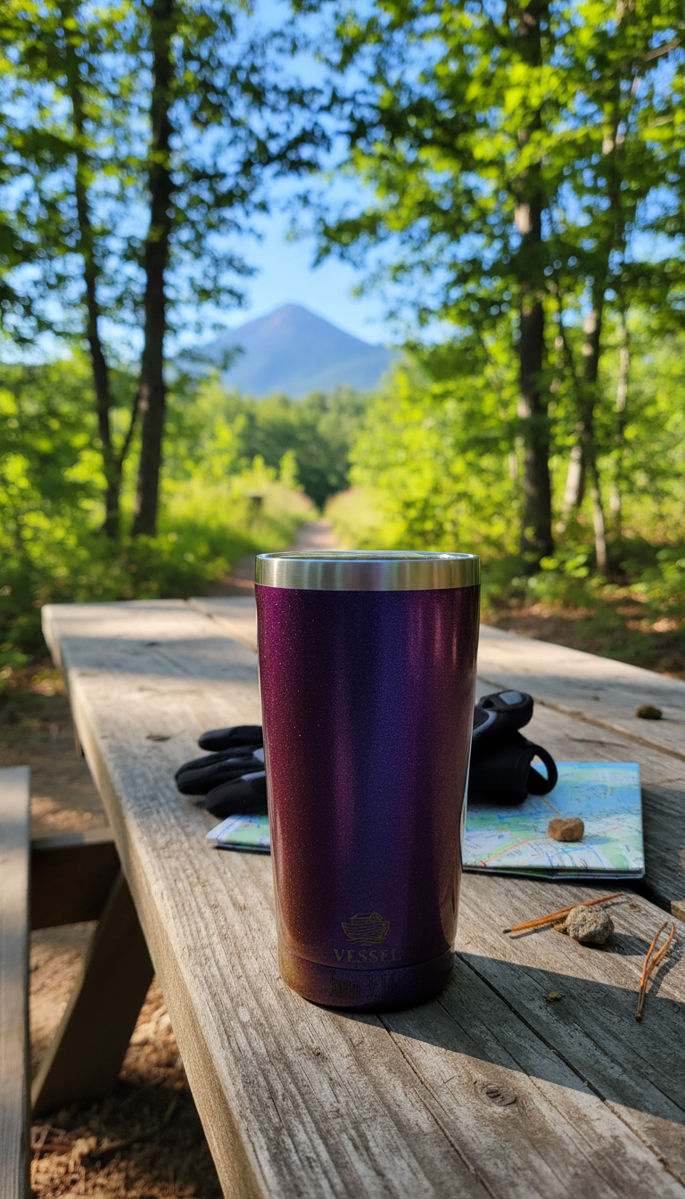 Majestic Purple Vessel Tumbler Lifestyle Image